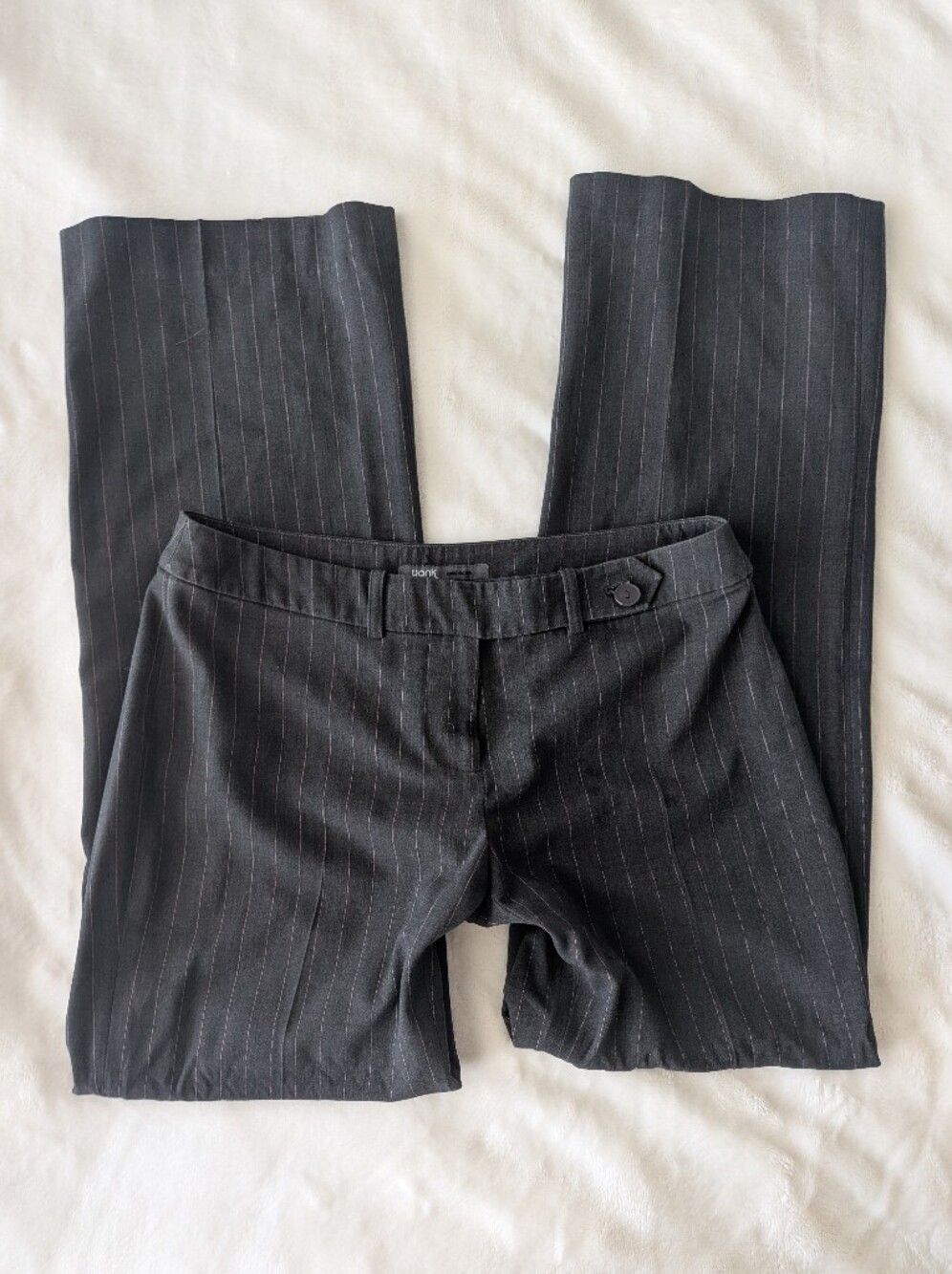 low waisted straight leg trousers